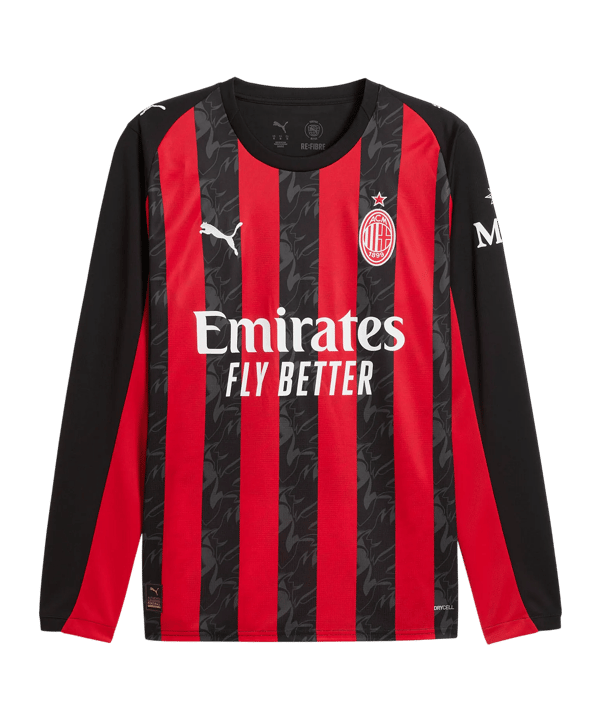 PUMA AC Mailand Trikot langarm Home 2025/2026 Rot F01 - rot