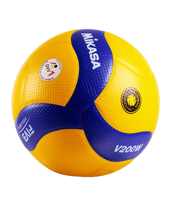 Mikasa Volleyball V200W-VBL Official DVV1 Spielball Gelb - gelb