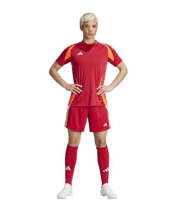 adidas Tiro 24 Short Damen Rot Weiss - rot