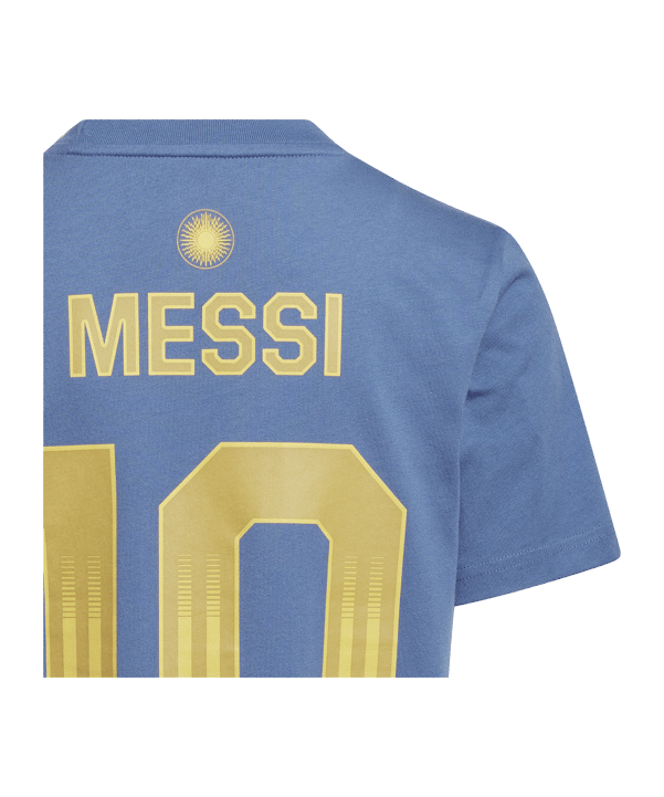adidas Messi T-Shirt Kids Blau - blau