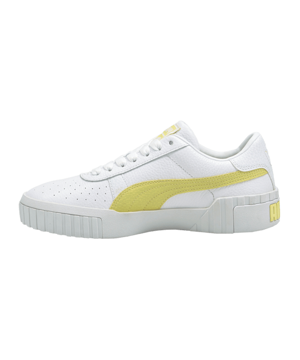 PUMA Cali Damen Weiss Gelb F32 - weiss