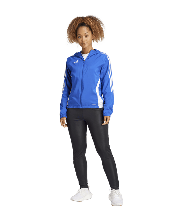 adidas Tiro 24 Windbreaker Damen Blau Weiss - blau