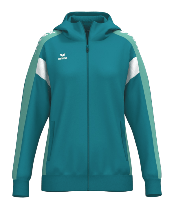 Erima Celebrate 125 Kapuzenjacke Damen Blau Ftahitianbluemint - blau