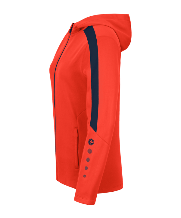 JAKO Power Kapuzenjacke Damen Orange Blau F375 - orange