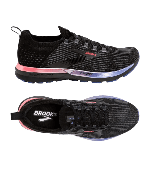 Brooks Ricochet 2 Running Damen Schwarz Coral F015 - schwarz