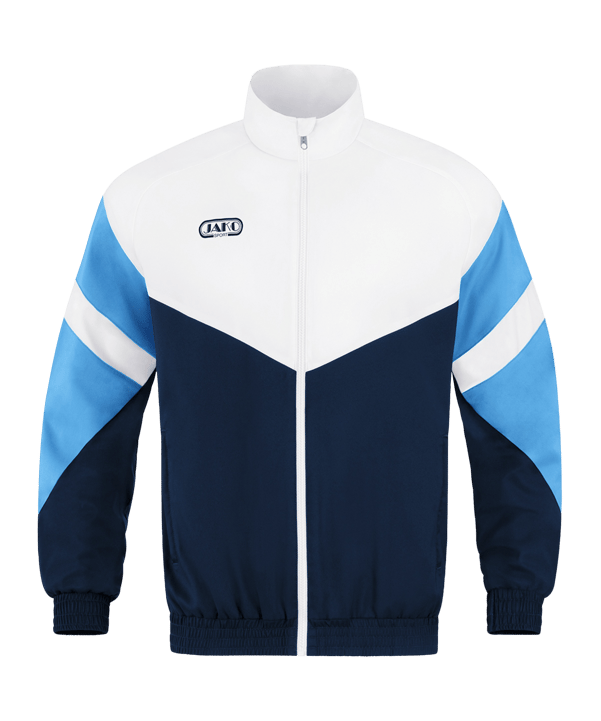 JAKO Retro Freizeitjacke Schwarz Weiss Blau F912 - blau