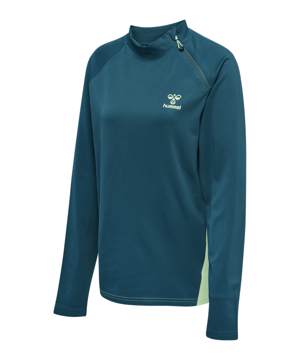 Hummel Action Half Zip Sweatshirt Damen Blau F7059 - blau