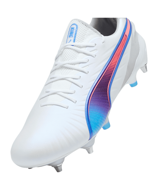 PUMA KING Ultimate MxSG Formula Weiss Blau F02 - weiss