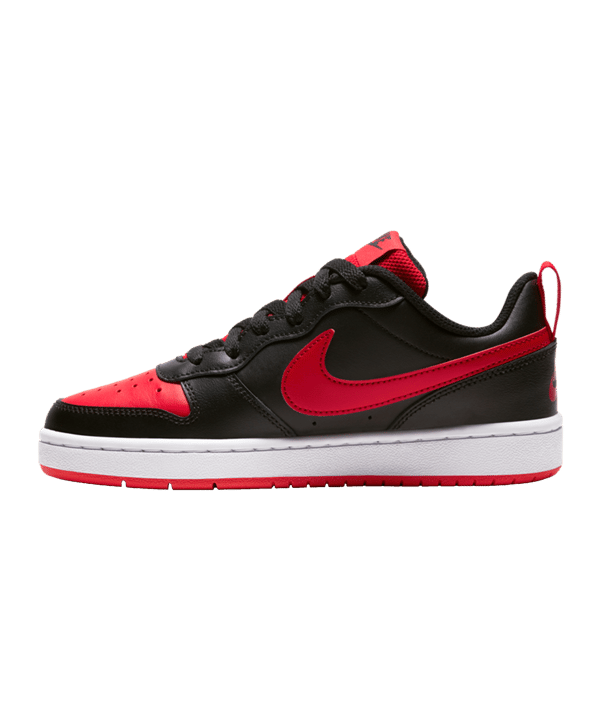 Nike Court Borough Low 2 GS Kids Schwarz Rot F007 - schwarz