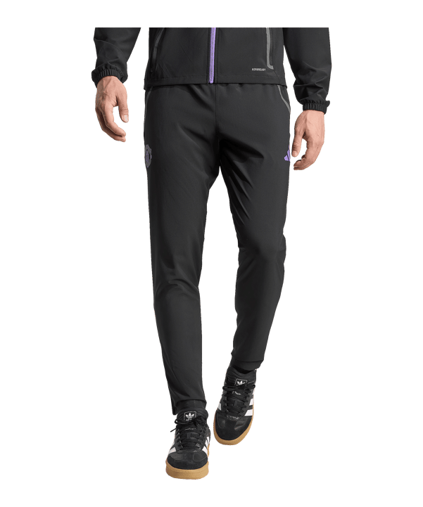 adidas Manchester United Vis Tech Travel Jogginghose Schwarz - schwarz