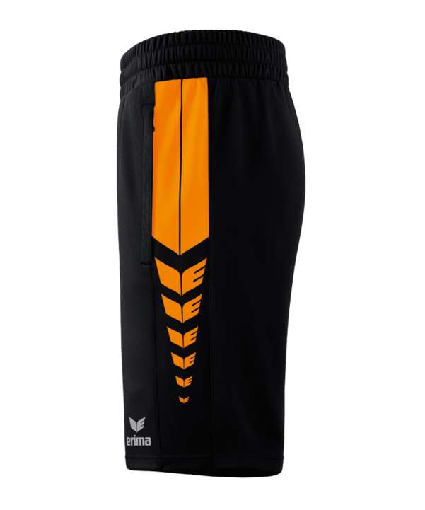 Erima Six Wings Worker Short Kids Schwarz Orange - schwarz