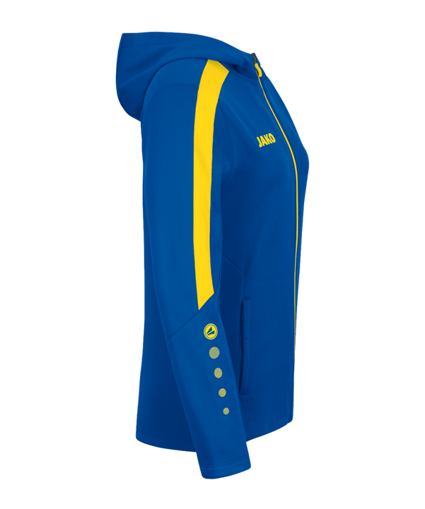 JAKO Power Kapuzenjacke Damen Blau Gelb F404 - blau