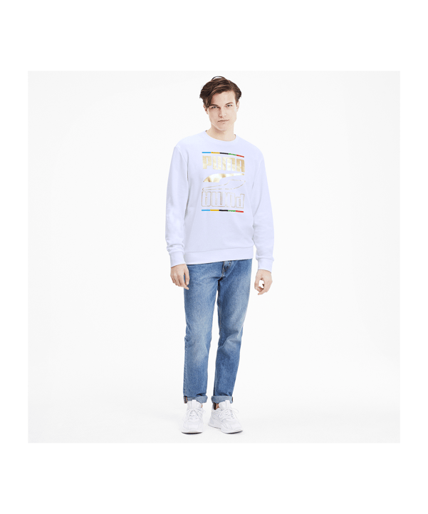 PUMA Rebel 5 Continents Tr Sweatshirt Weiß F002 - weiss