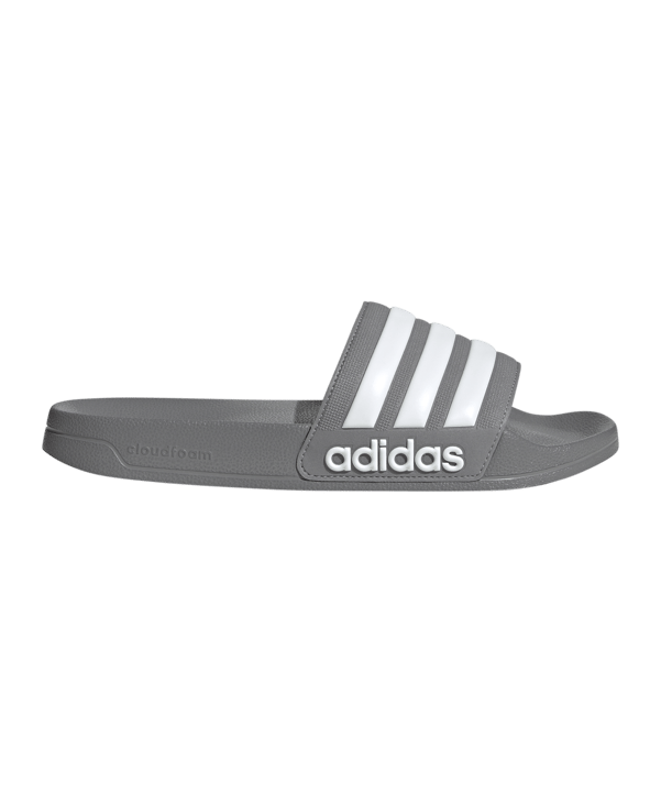 adidas Cloudfoam Adilette Shower Grau Weiss - grau