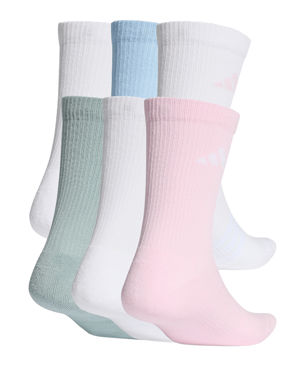 adidas Crew 6er Pack Socken Weiß - weiss