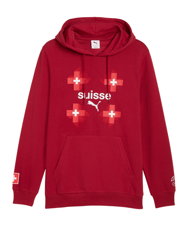 PUMA Switzerland FtblCulture Hoody Rot F02 - rot