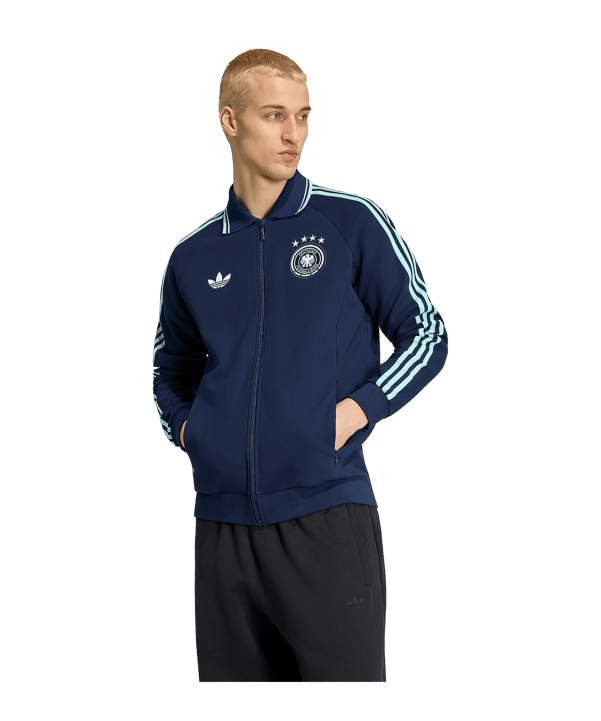 adidas DFB Deutschland Anthem Jacke Blau - blau