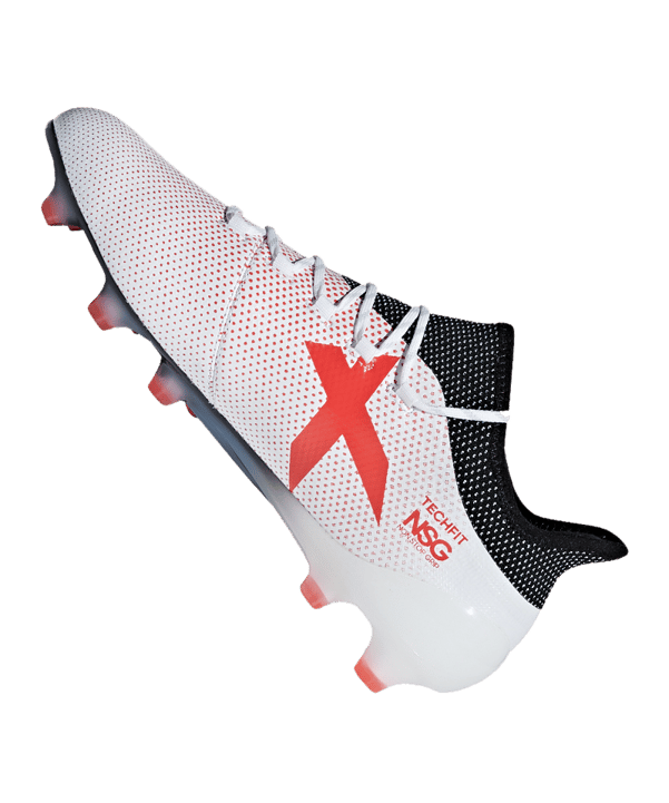 adidas X 17.1 FG Weiss Rot - weiss
