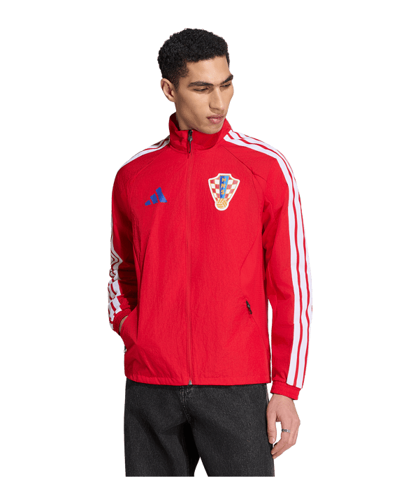 adidas Kroatien Anthem Jacke Rot - rot