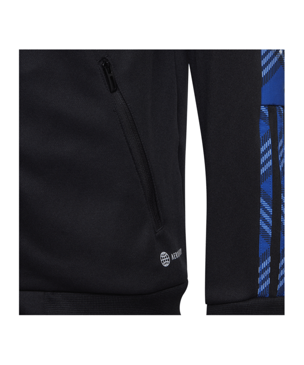 adidas Tiro Trainingsjacke Kids Schwarz Blau - schwarz