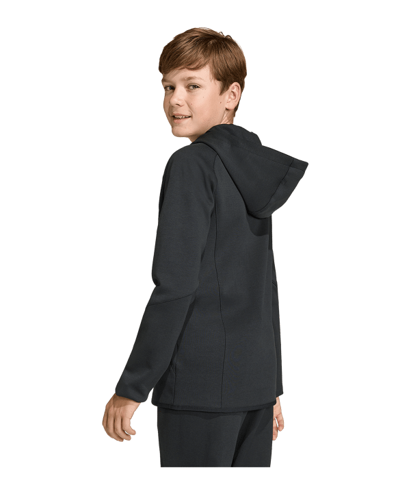 adidas Tiro Travel Hoody Kids Schwarz - schwarz