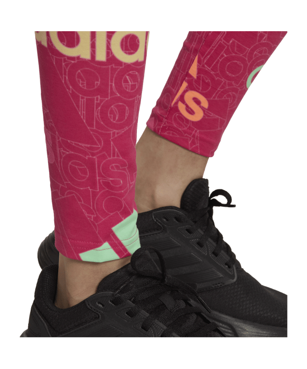 adidas Essentials Multi-Colored Logo Leggings Damen Pink - rosa