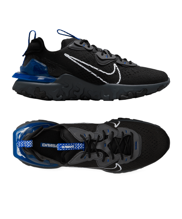 Nike React Vision Schwarz Weiss Blau F001 - schwarz