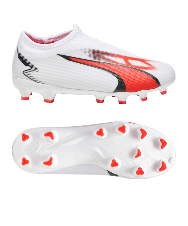 PUMA ULTRA Match LL FG/AG Breakthrough Jr Kids Weiss Rot F01 - weiss