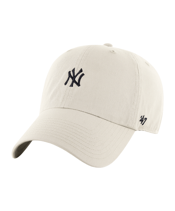 '47 Brand Mlb New York Yankees Base Runner Clean Up Cap Weiss - weiss