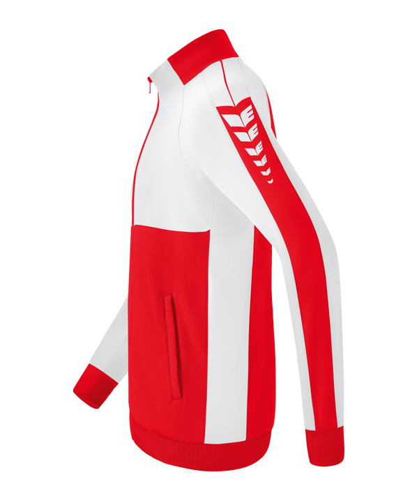 Erima Six Wings Trainingsjacke Kids Rot Weiss - rot