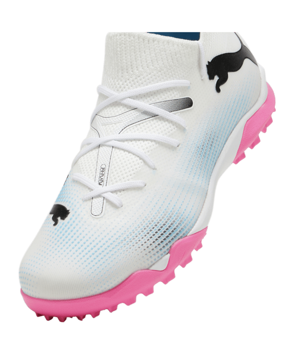 PUMA FUTURE 7 Match TT Mid Phenomenal Jr Kids Weiss Schwarz Pink F01 - weiss