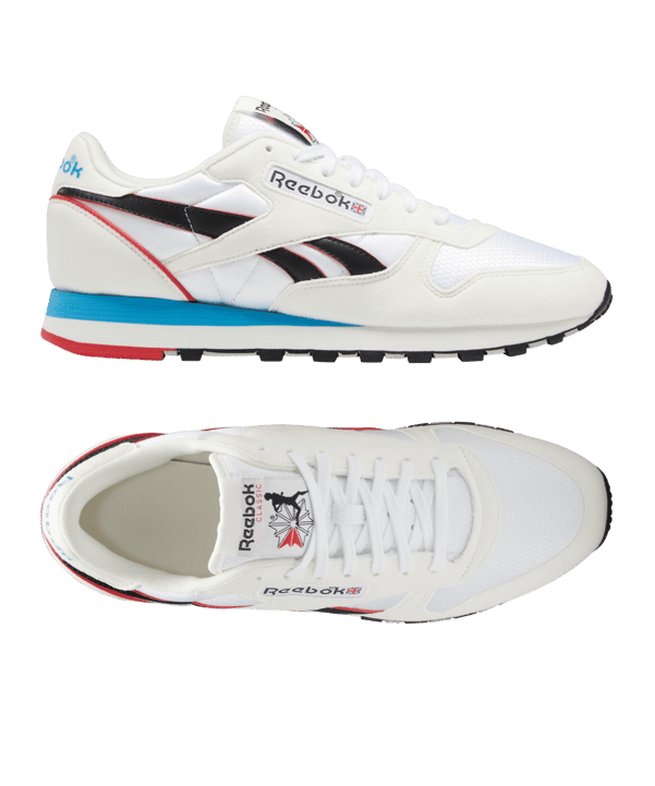 Reebok Classic Leather Weiss Blau Rot - weiss