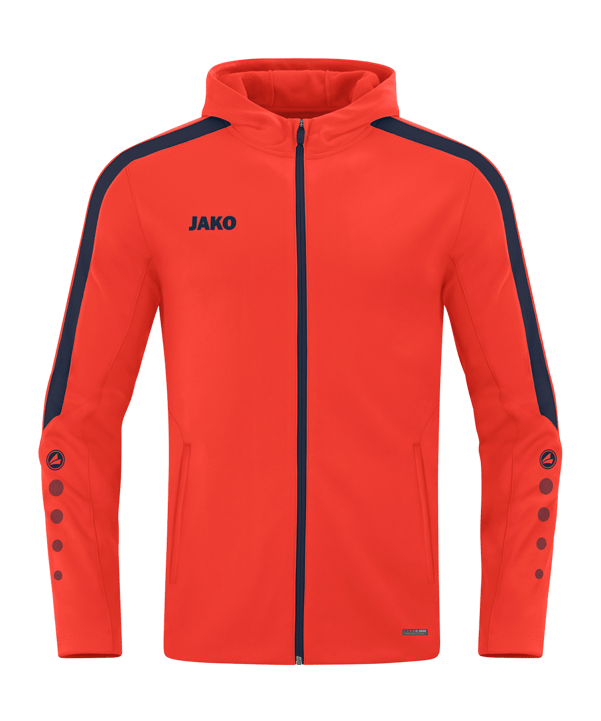 JAKO Power Kapuzenjacke Orange Blau F375 - orange