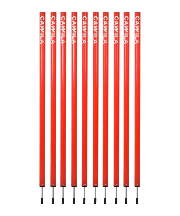 Cawila Academy Slalomstangen 10er Set (33mmx100cm) Rot - rot