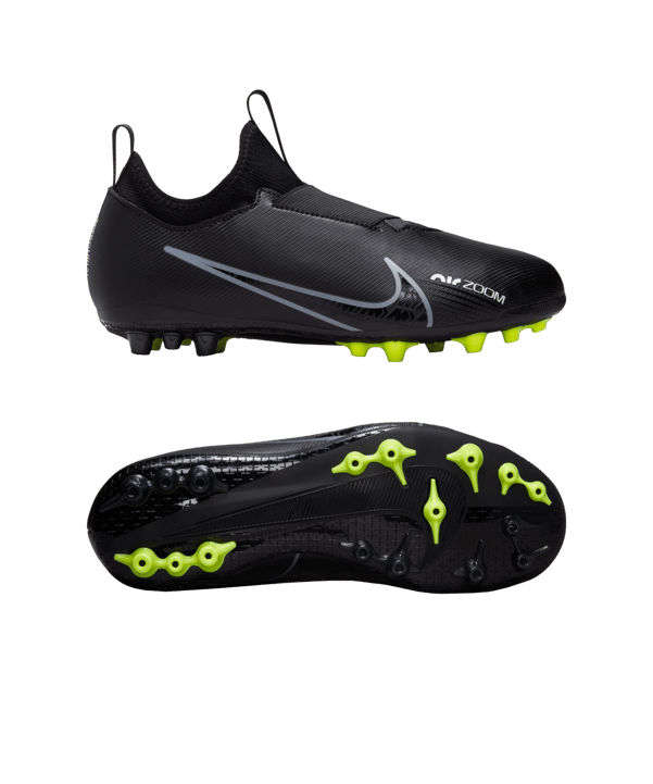 Nike Jr Air Zoom Mercurial Vapor XV Shadow Academy AG Kids Schwarz Grau F001 - schwarz