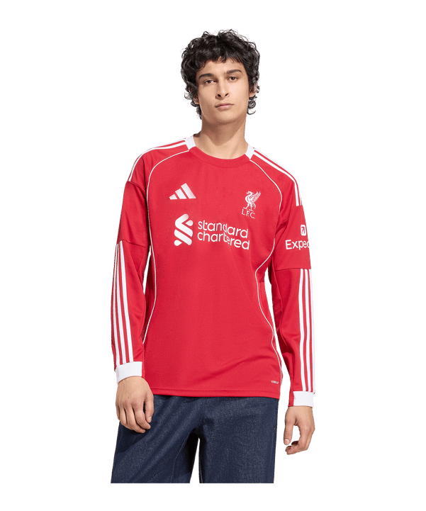 adidas FC Liverpool Trikot langarm Home 2025/2026 Rot - rot