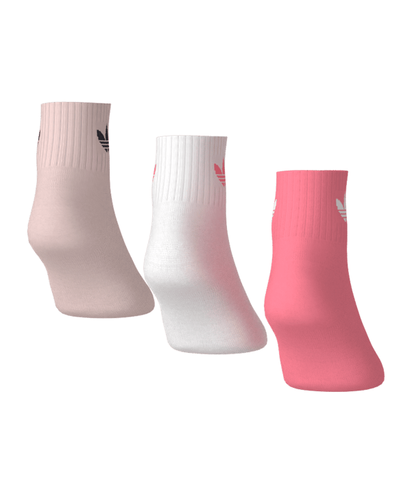 adidas Originals Mid Ankle 3er Pack Chaussettes Rouge - rouge