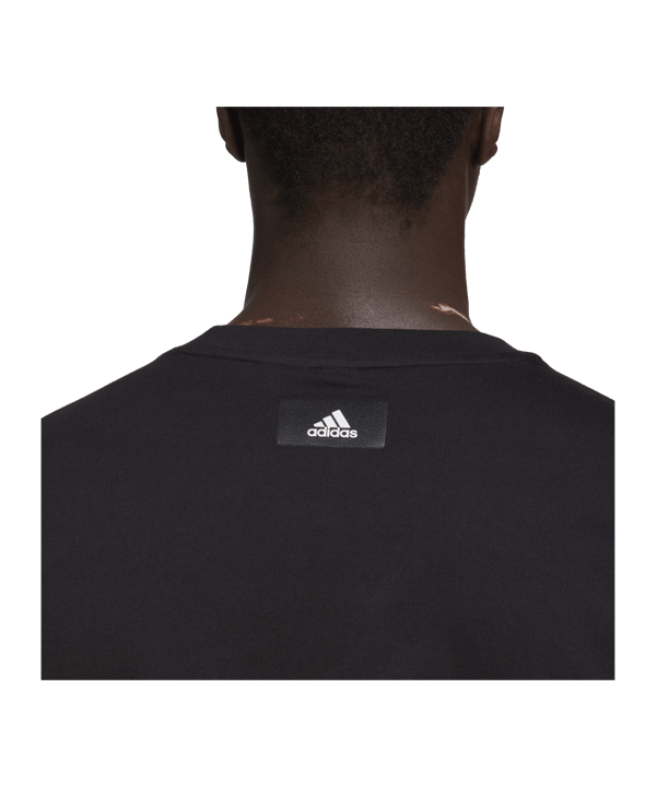 adidas 3BAR Future Icons T-Shirt Schwarz Orange - schwarz