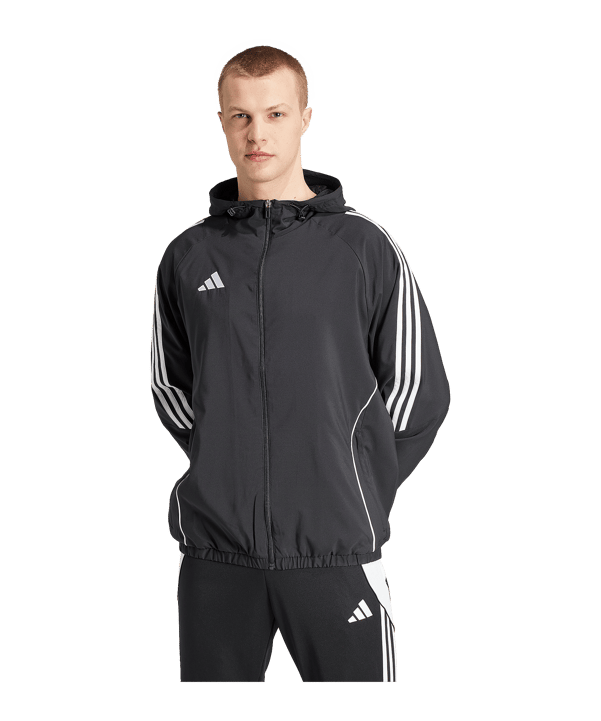 adidas Tiro 24 Windbreaker Schwarz Weiss - schwarz