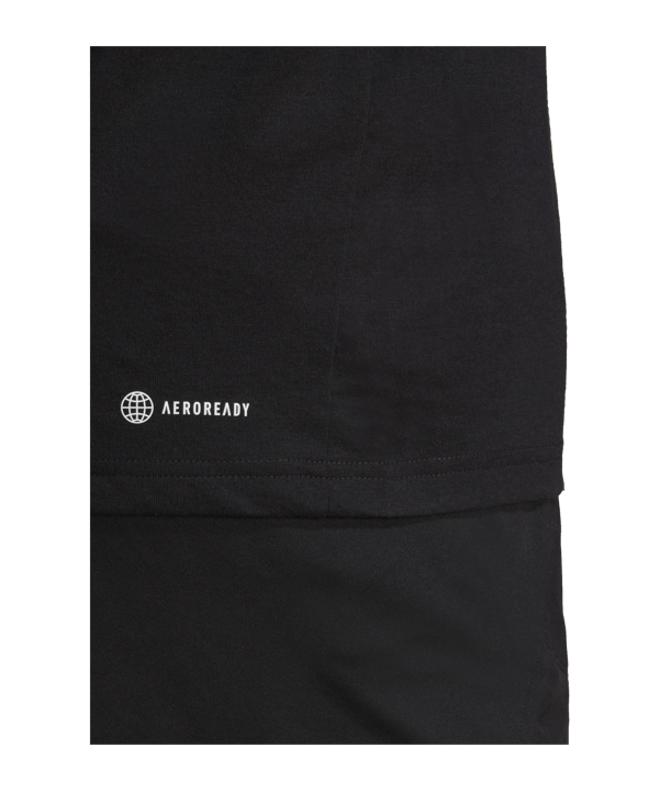 adidas Train Essentials Feelready Logo Training Tee Black - schwarz