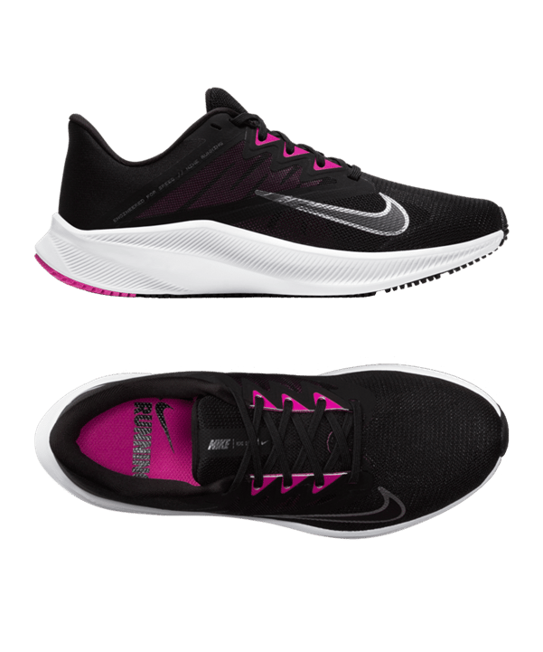 Nike Quest 3 Running Damen Schwarz Grau F007 - schwarz