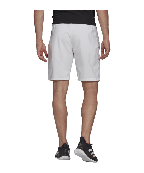 adidas 3 Stripes Tennis Short Weiss Schwarz - weiss