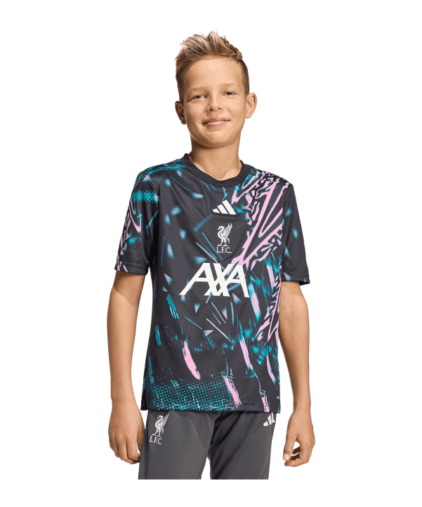 adidas FC Liverpool Prematch T-Shirt 2025/2026 Kids Schwarz - schwarz