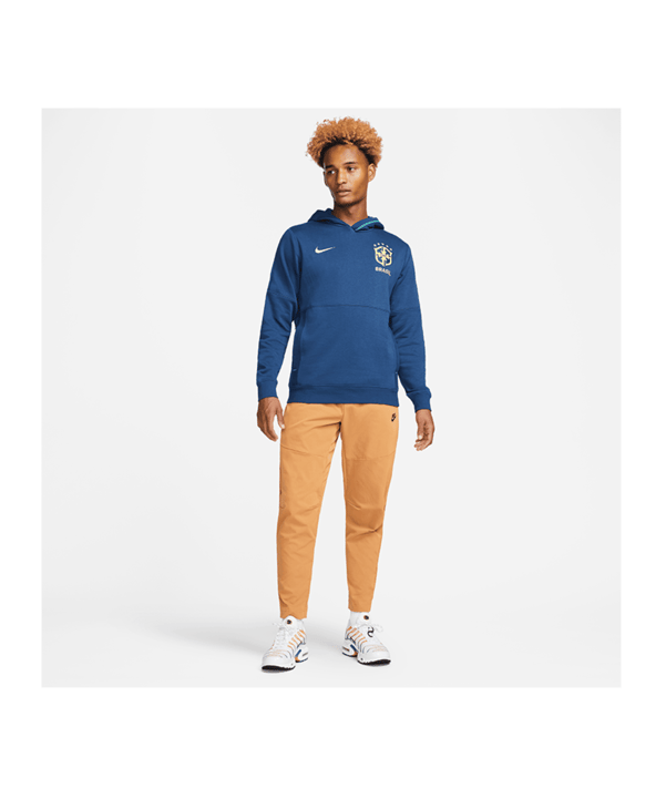 Nike Brasilien Travel Fleece Hoody Blau F490 - blau