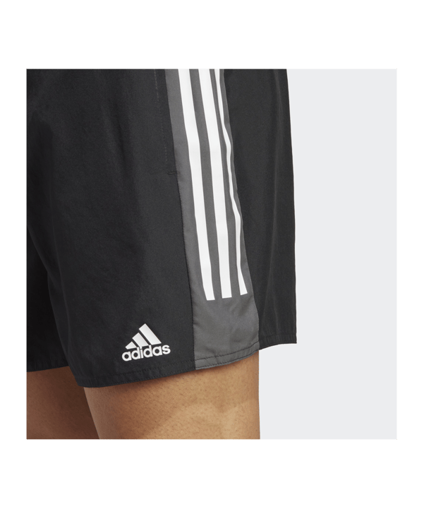 adidas Short Length Colorblock 3-Stripes Swim Shorts Schwarz - schwarz