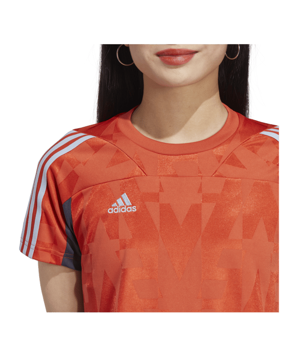 adidas Tiro Trikot Rot Damen Blau - orange