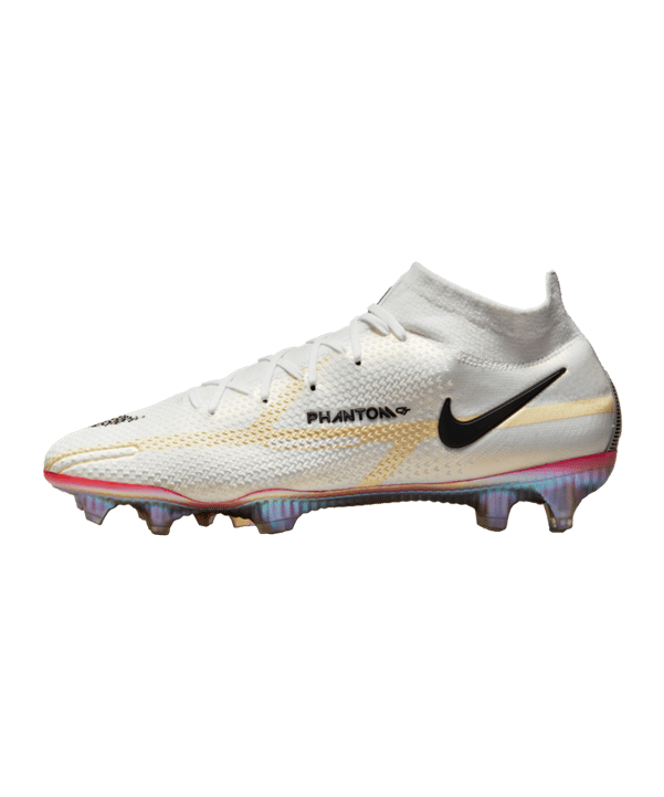 Nike Phantom GT2 Rawdacious Elite DF FG Weiss Schwarz F121 - weiss