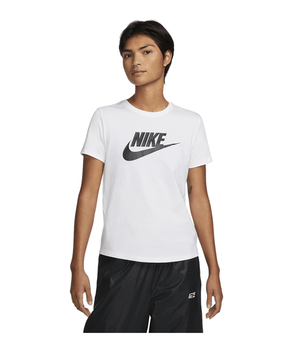 Nike Essentails Logo T-Shirt Damen Weiss F100 - weiss