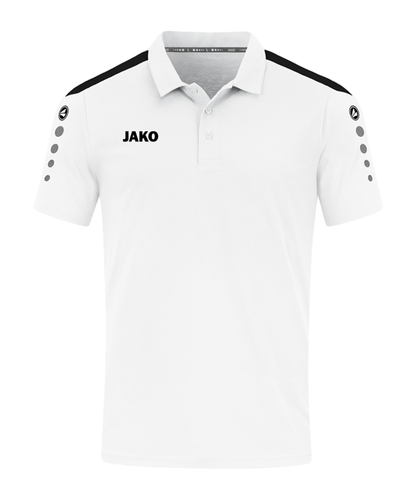 JAKO Power Poloshirt Kids Weiss Schwarz F000 - weiss