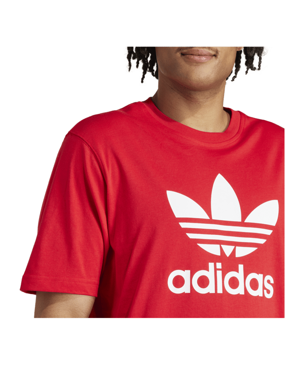 adidas Originals Adicolor Trefoil T-Shirt Rot - rot